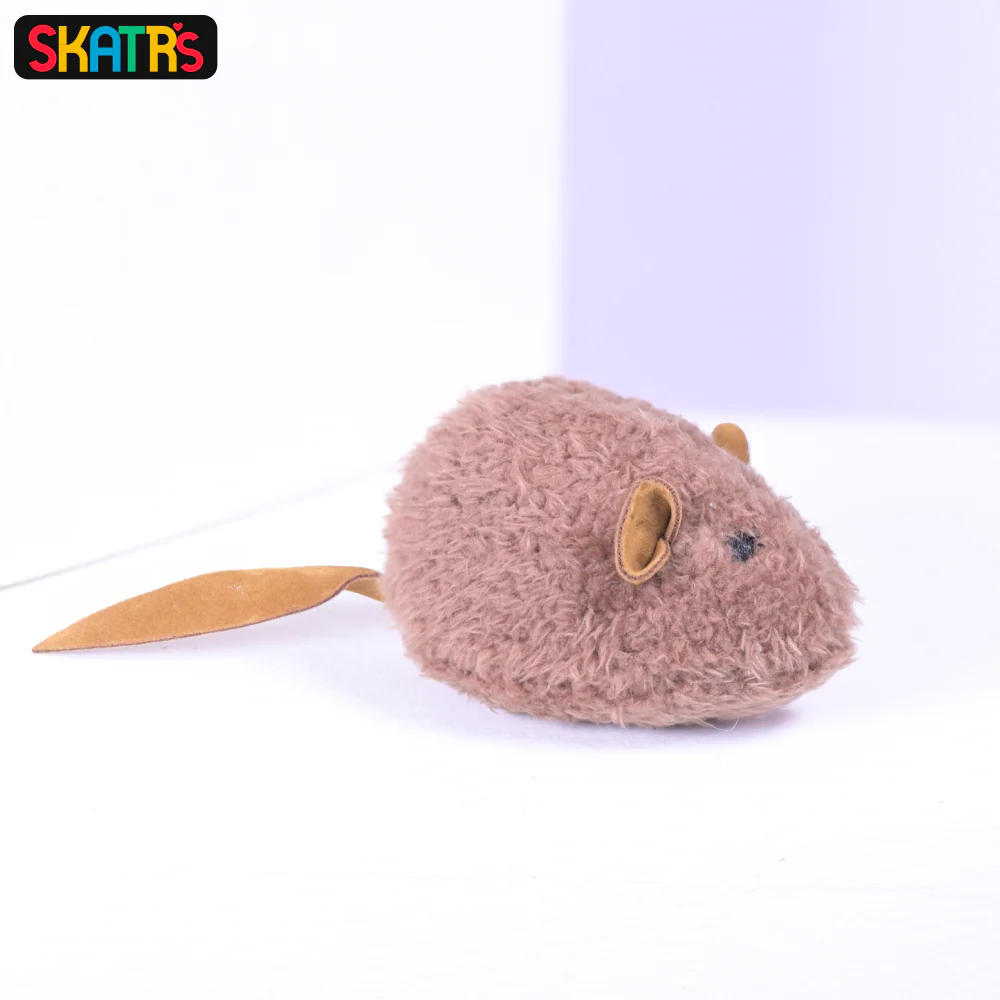 Skatrs Velvet Mouse Toy for Cats (Brown) - Image 3