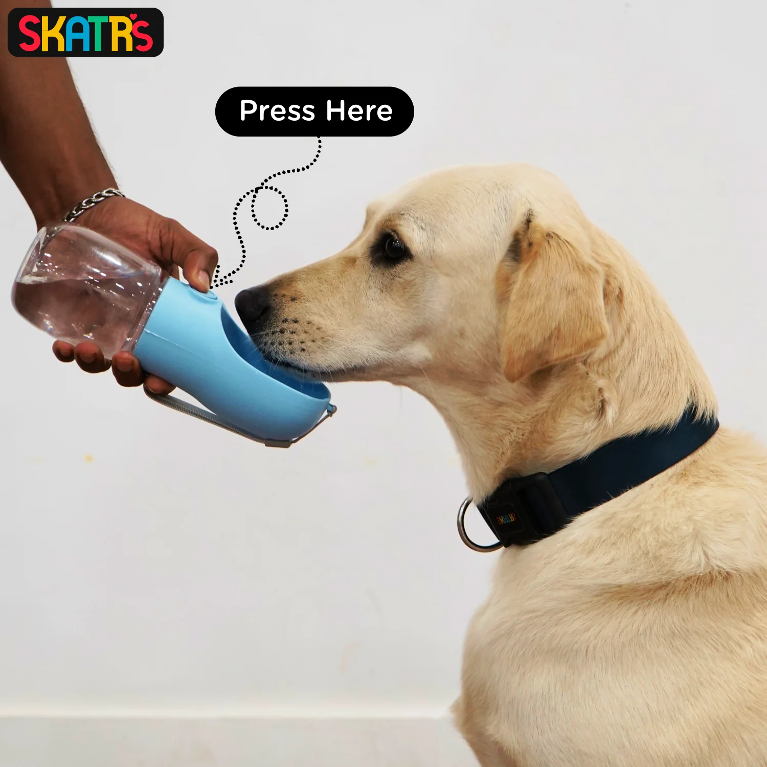 Skatrs Water Bottle for Dogs and Cats (Blue) - Image 2