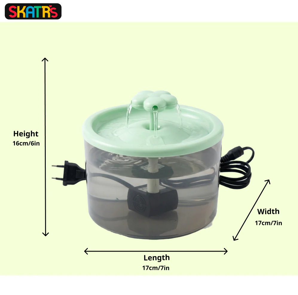 Skatrs Water Fountain for Dogs and Cats (Green) - Image 4