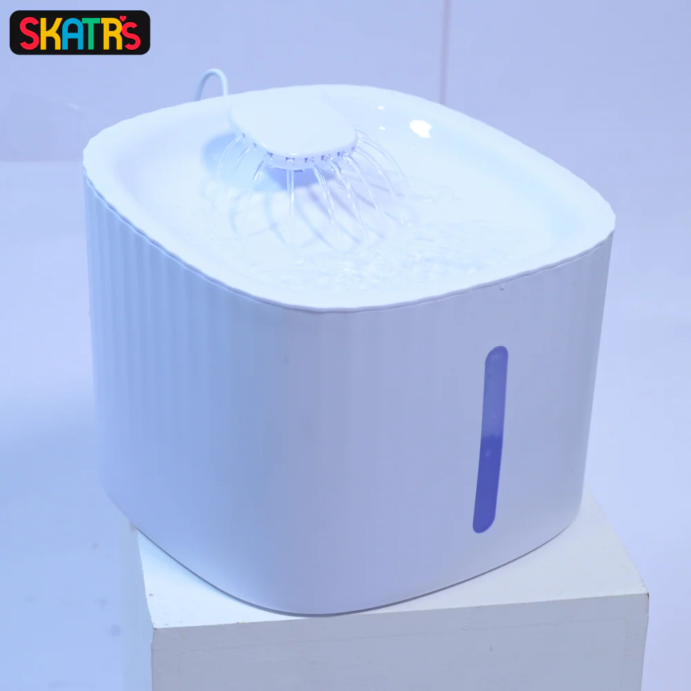Skatrs Water Fountain with Adapter for Dogs and Cats (White) - Image 7