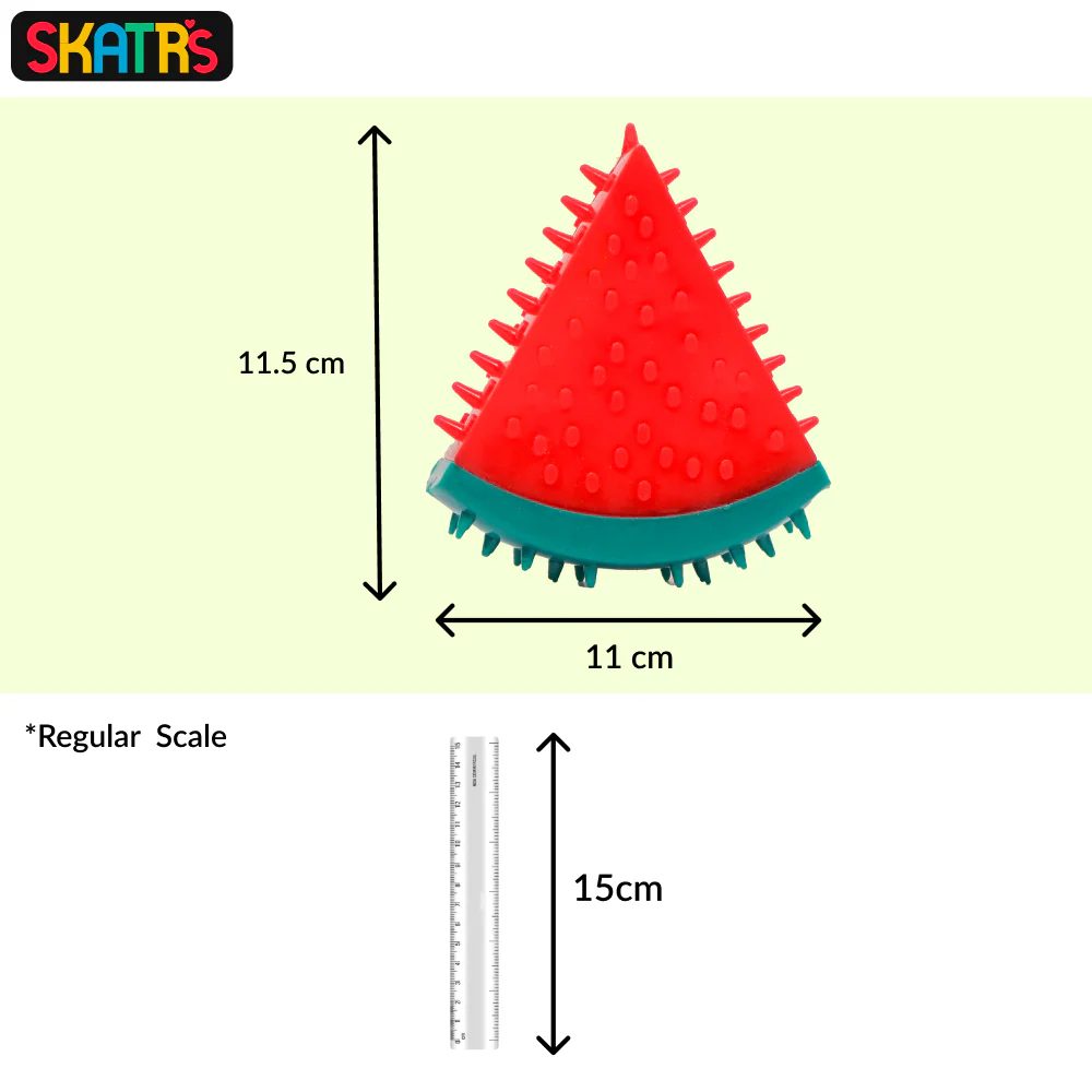 Skatrs Watermelon Shaped Ice Cooling Toy for Dogs & Cats (Green/Red) - Image 2