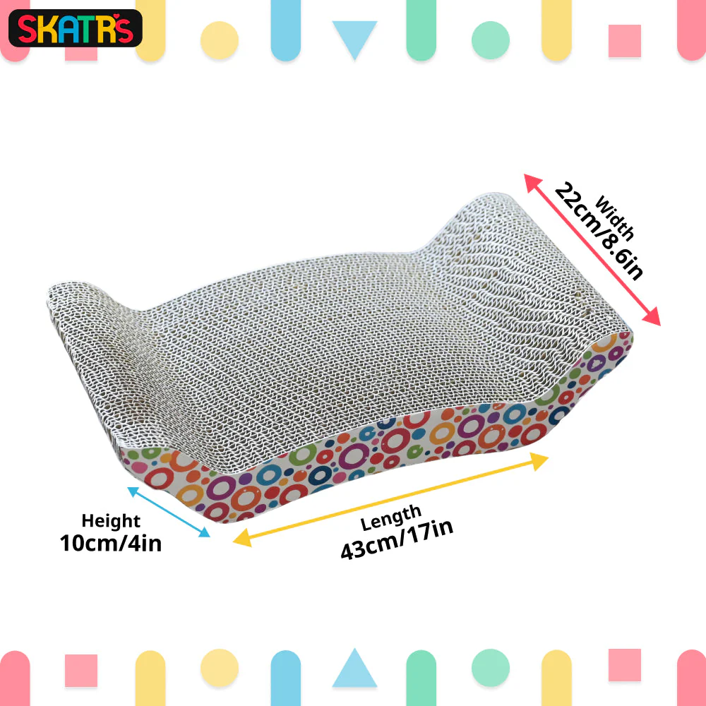Skatrs Whisker Wonder Corrugated Cardboard Cat Scratcher with 2g Premium Catnip Free - Image 2