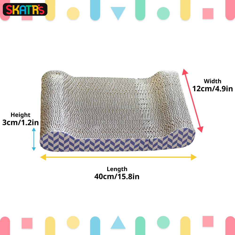 Skatrs Paw Lounge Cat Scratcher with Premium Catnip and Claw Tower Cat Tree with Hammock and Dual Scratching Post Toy Combo - Image 3
