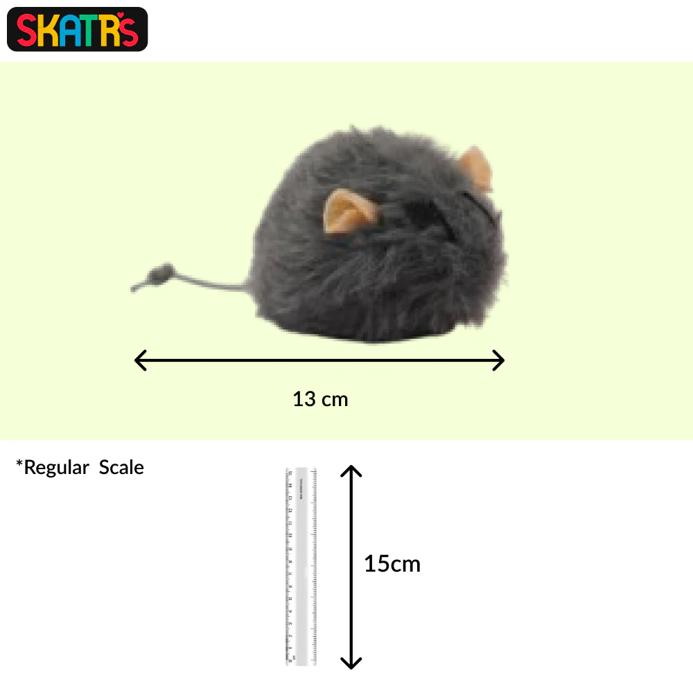 Skatrs Wiggle Mouse Toy for Cats (Grey) - Image 2