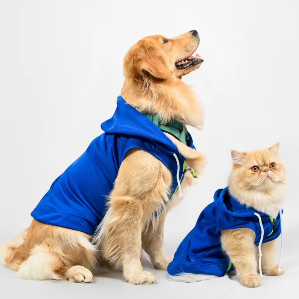 Skatrs Breezy Hoodie with Pockets for Dog and Cats (Blue) - Image 10