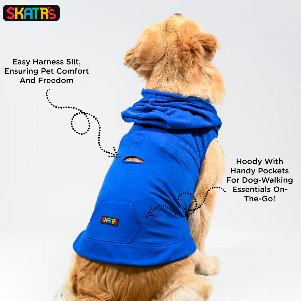 Skatrs Breezy Hoodie with Pockets for Dog and Cats (Blue) - Image 3