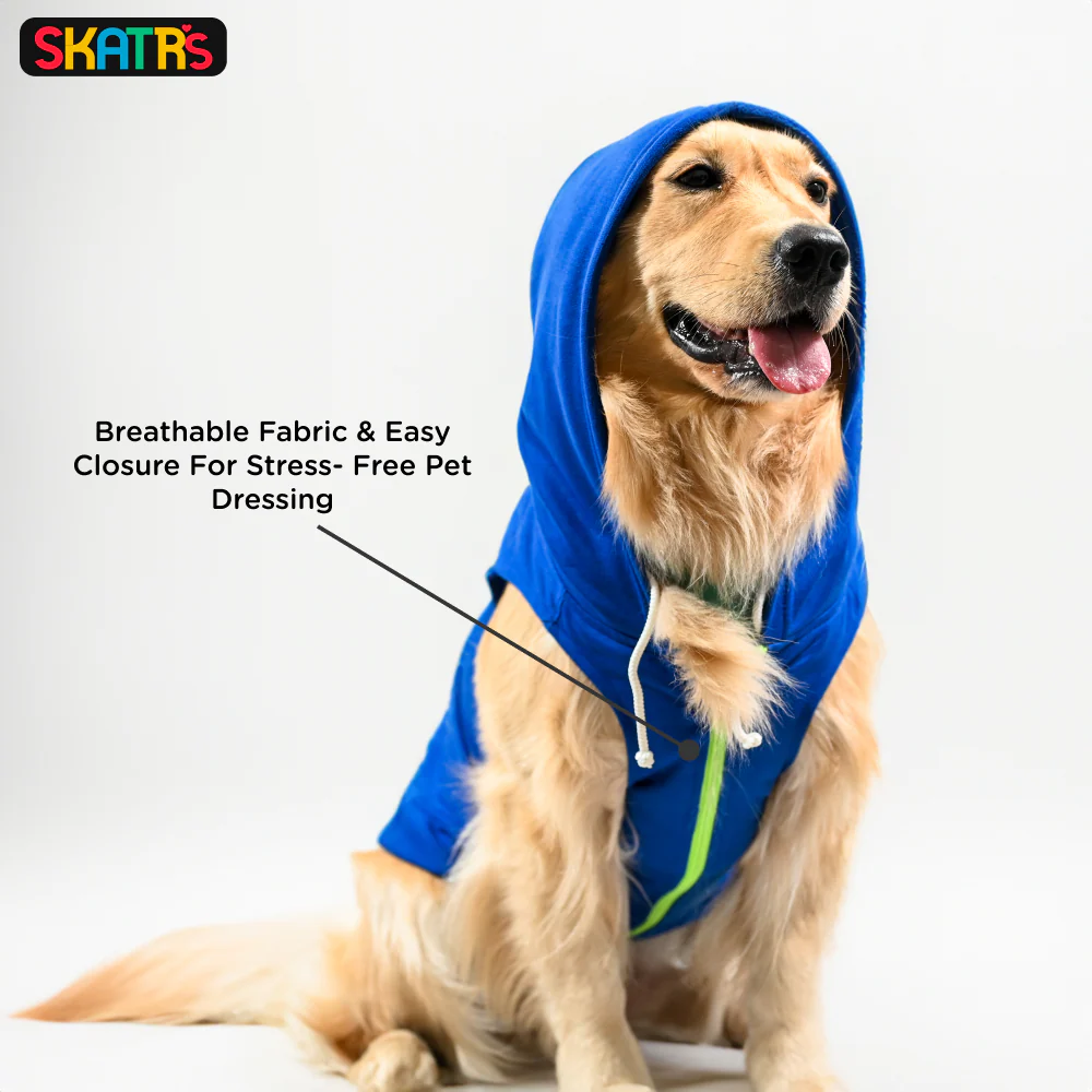 Skatrs Breezy Hoodie with Pockets for Dog and Cats (Blue) - Image 4