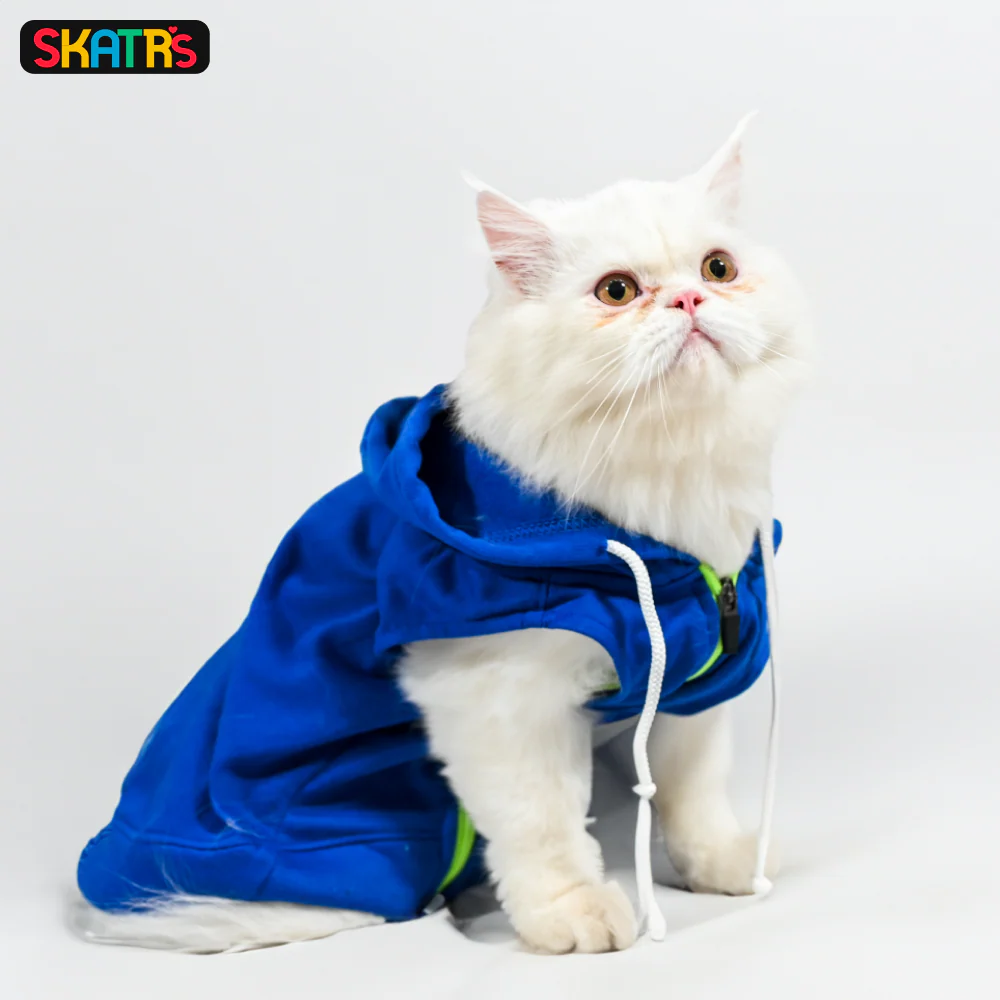 Skatrs Breezy Hoodie with Pockets for Dog and Cats (Blue) - Image 5