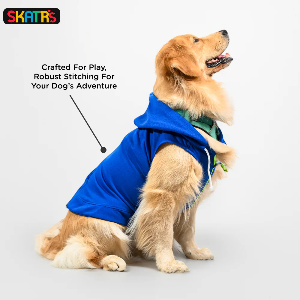 Skatrs Breezy Hoodie with Pockets for Dog and Cats (Blue) - Image 6