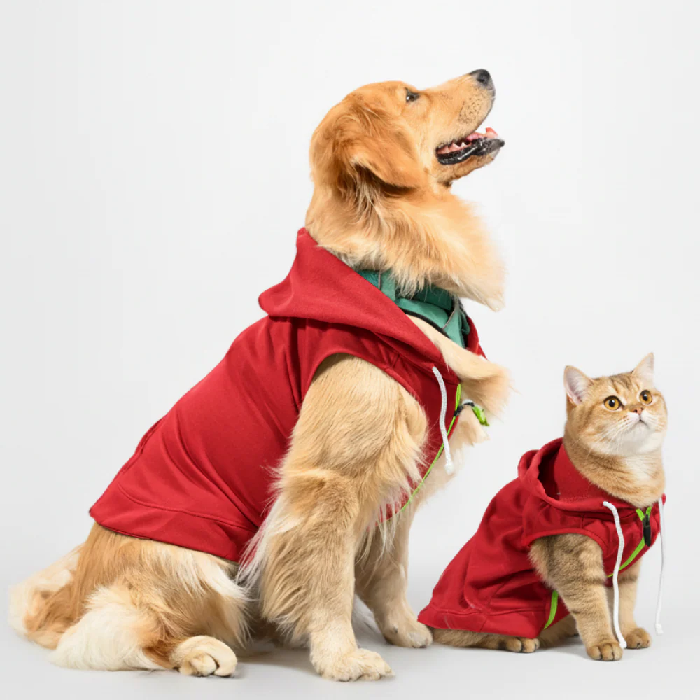 Skatrs  Breezy Hoodies with Pockets for Dog and Cats (Red) - Image 11
