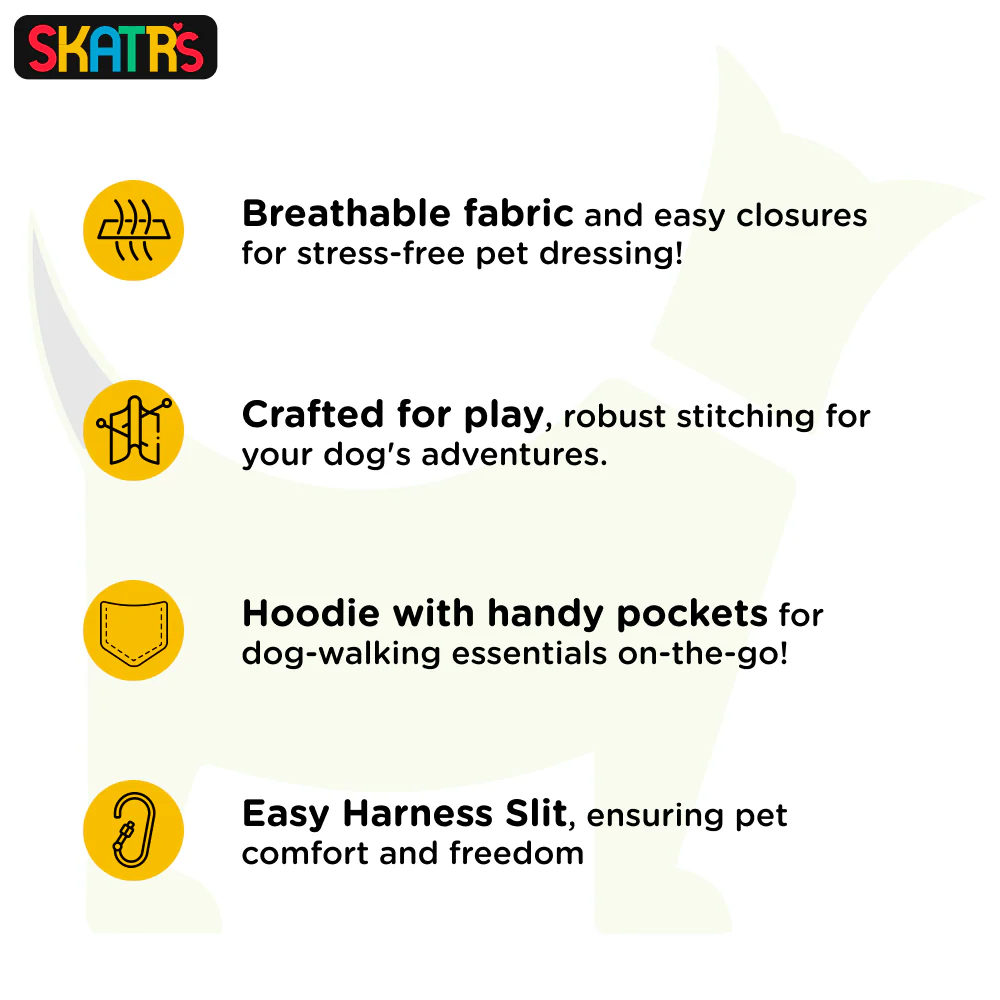 Skatrs  Breezy Hoodies with Pockets for Dog and Cats (Red) - Image 9