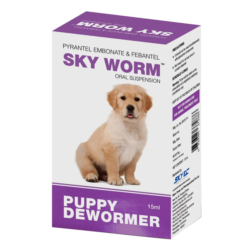 Skyec SkyWorm Puppy Deworming Suspension 15ml - Image 2