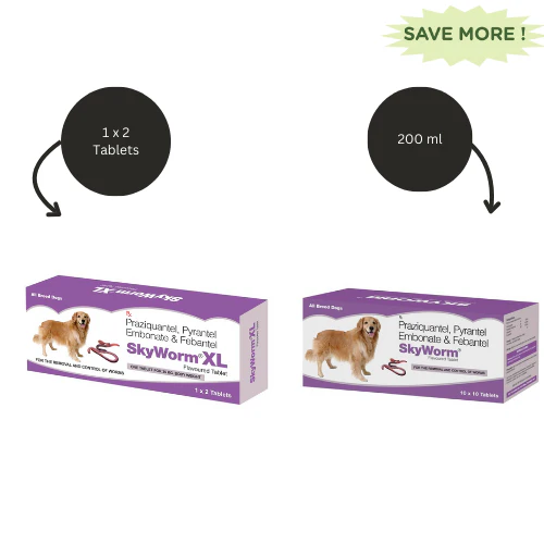 Skyec Skyworm XL Dog Deworming Tablet (Pack of 2) And Skyworm Dog Deworming Tablet (Pack of 10) Combo - Image 4