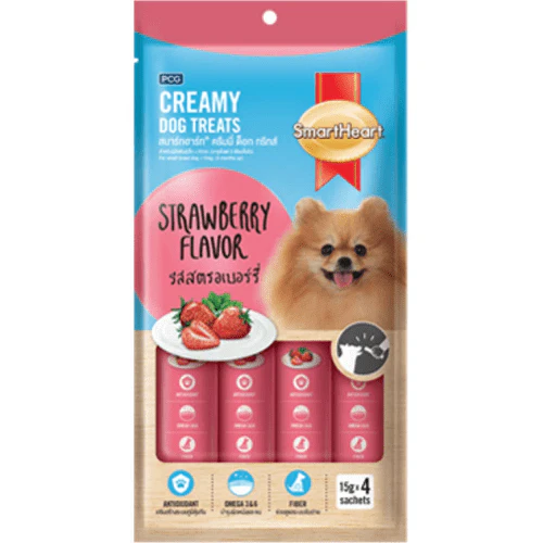 SmartHeart Chicken & Pumpkin, Chicken & Spinach and Chicken & Strawberry Dog Creamy Treat Combo - Image 3