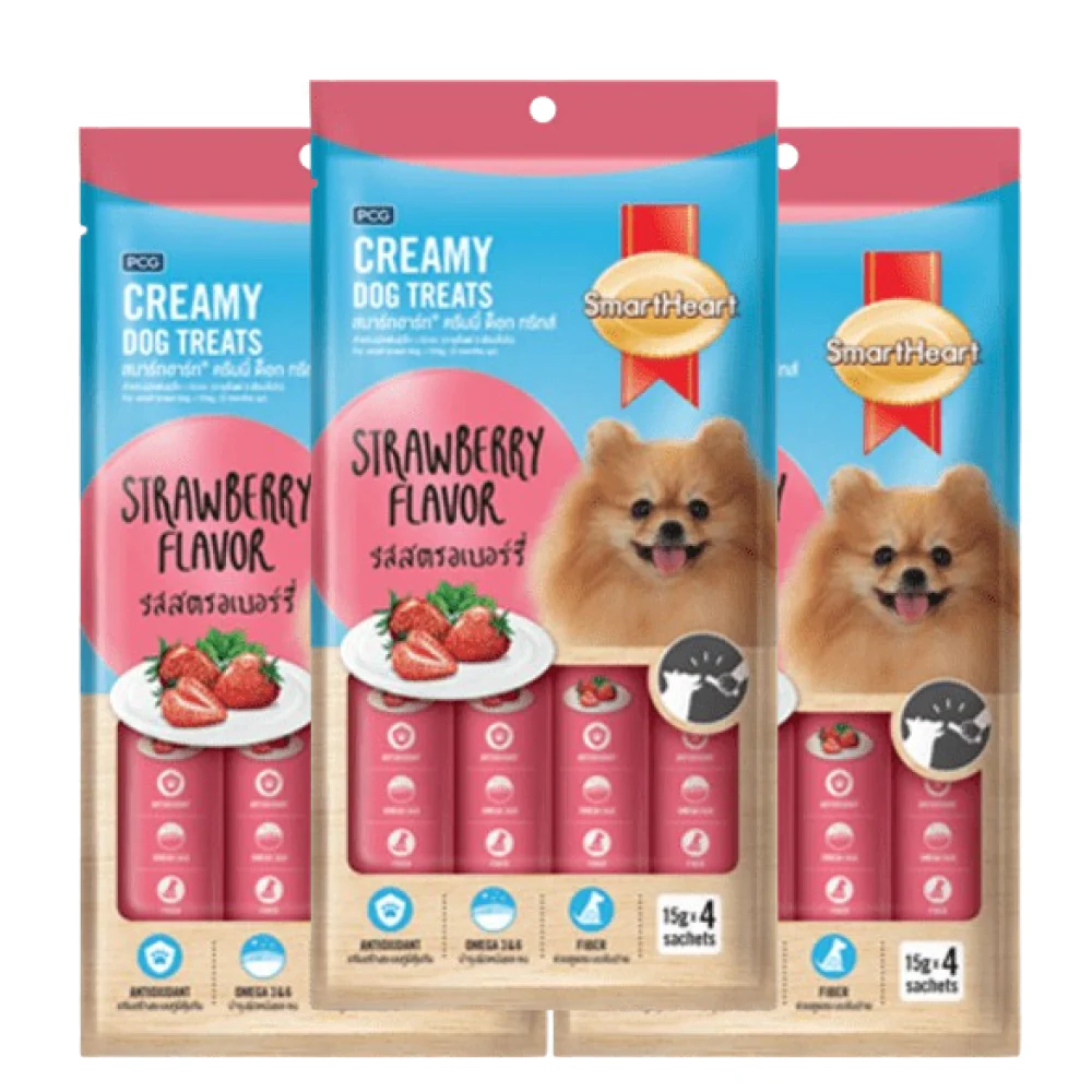 SmartHeart Chicken & Strawberry Dog Creamy Treat - Image 4