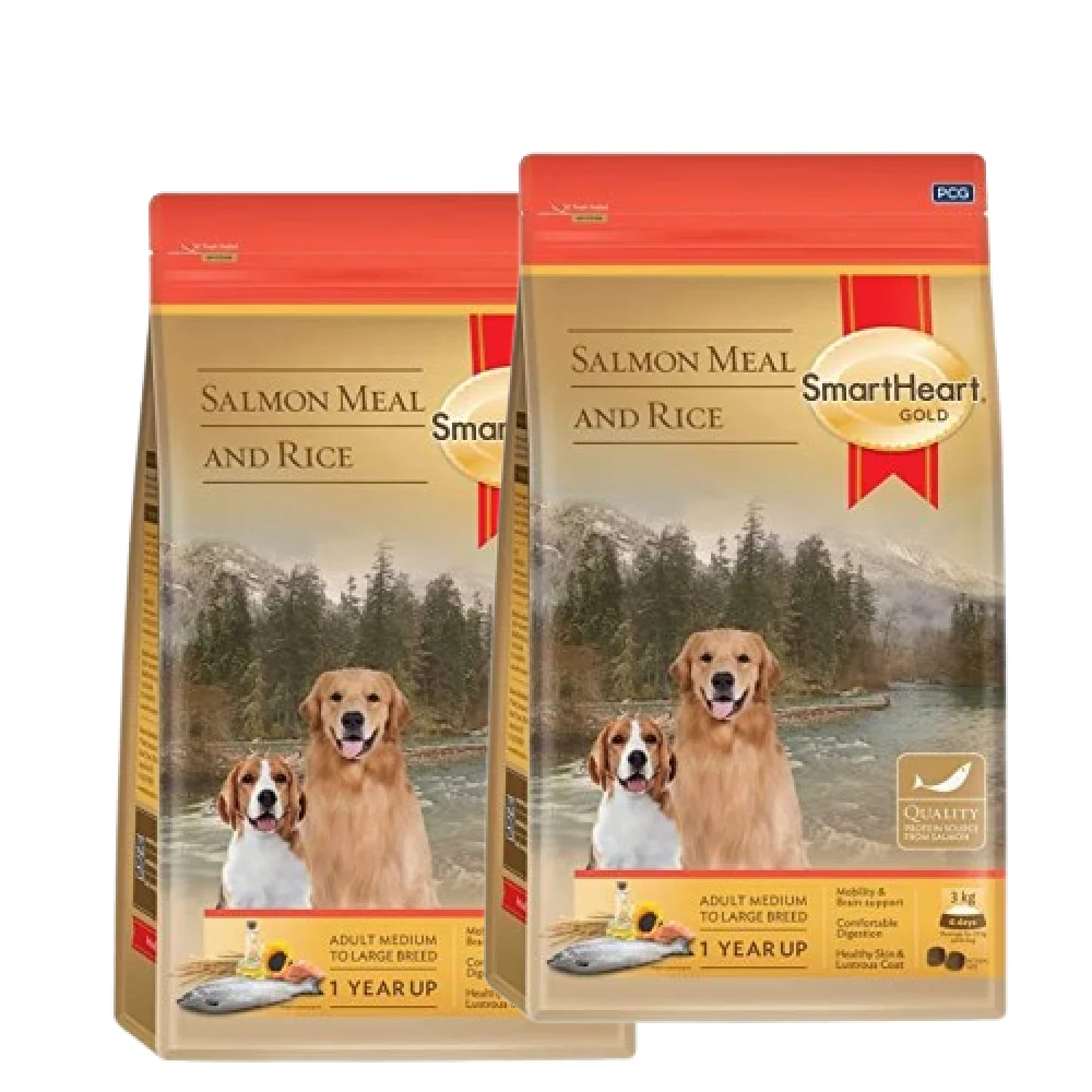 SmartHeart Gold Adult Dog Salmon Meal & Rice Dry Food - Image 2