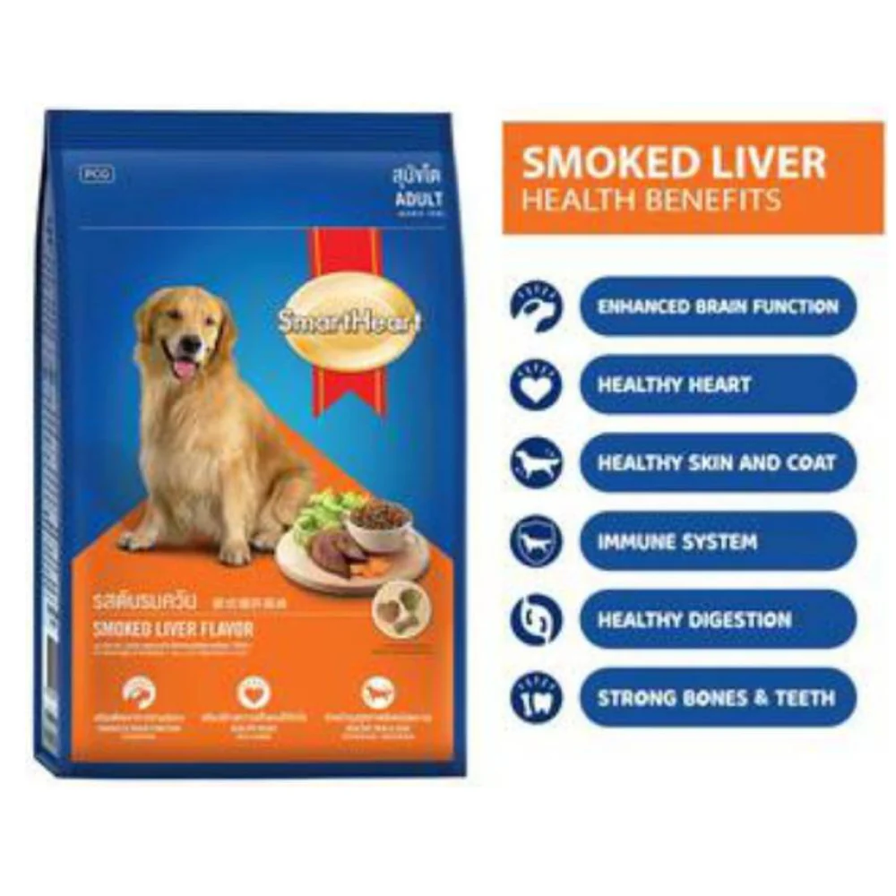 SmartHeart Smoked Liver Adult Dog Dry Food - Image 2