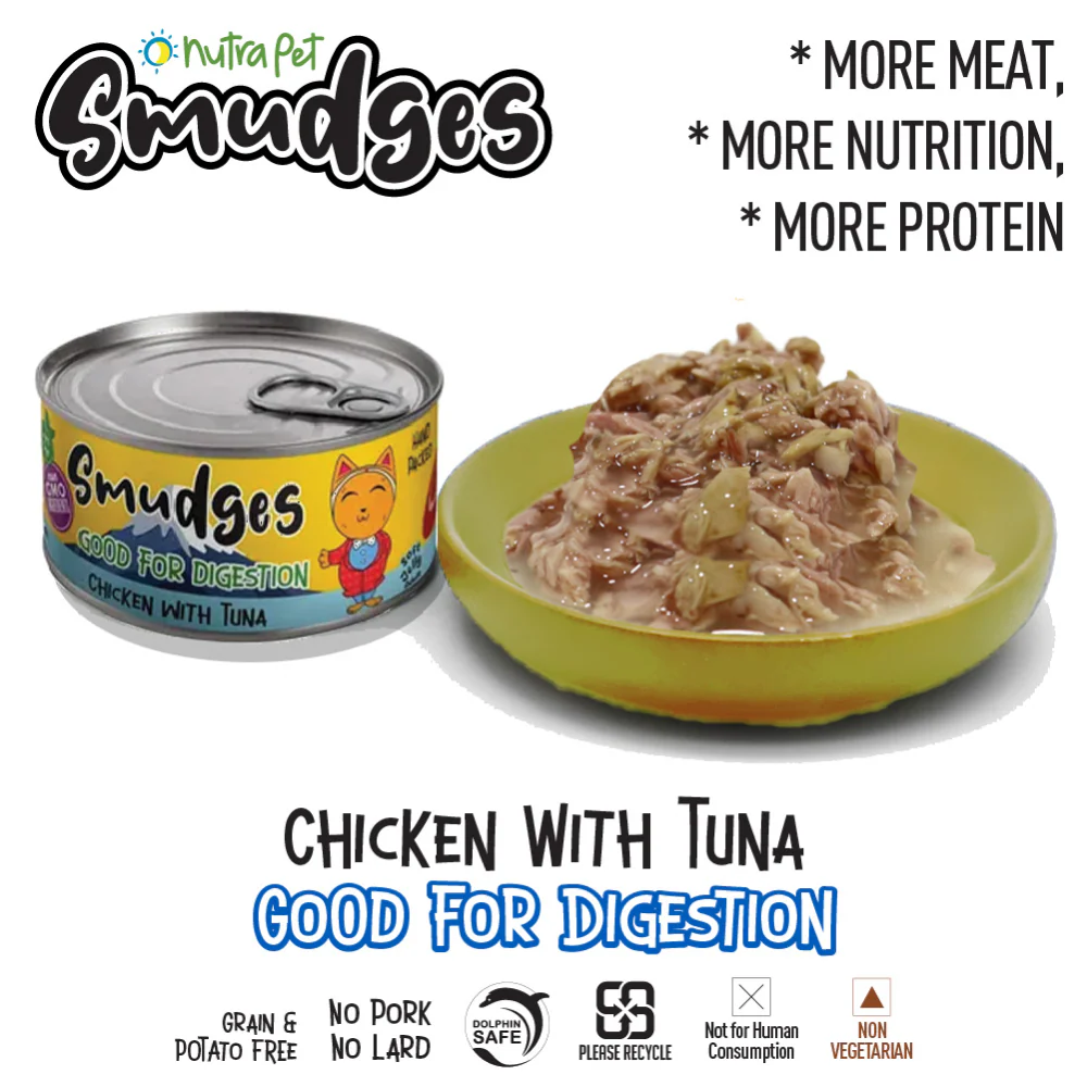Smudges Chicken Flakes with Tuna in Soft Jelly Adult Cat Wet Food - Image 2