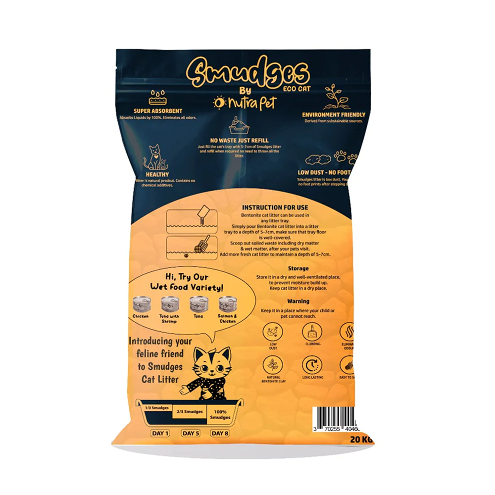 Smudges Eco Lemon Scented Bentonite Clumping Cat Litter - Image 2