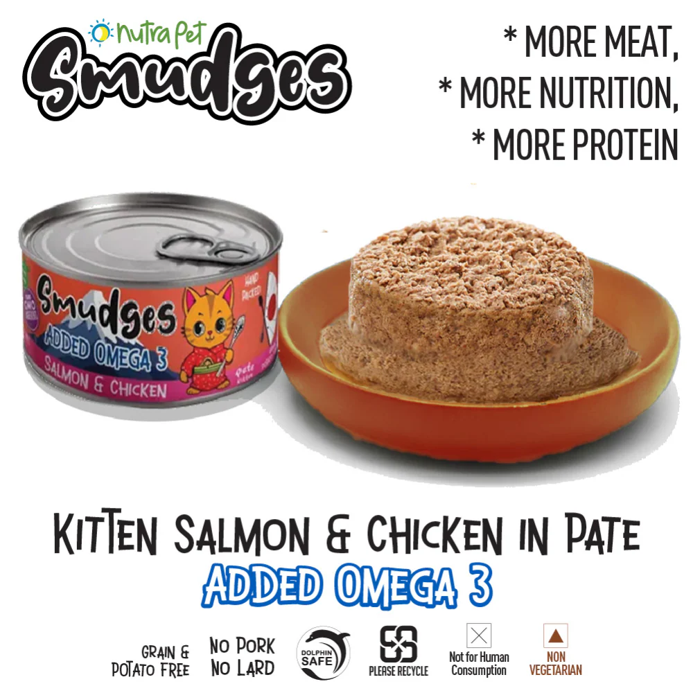 Smudges Salmon Pate Mixed with Shredded Chicken Kitten Wet Food - Image 2