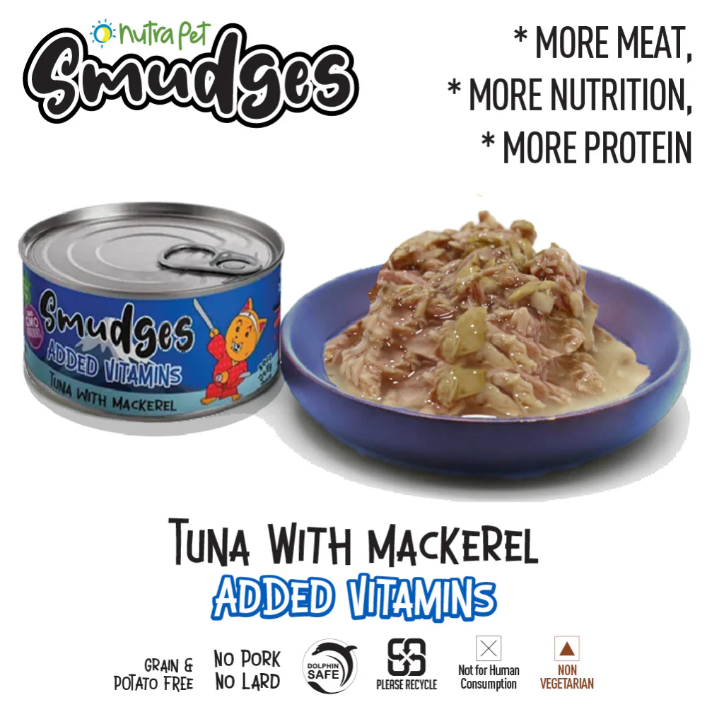 Smudges Tuna Flakes with Mackerel in Soft Jelly Adult Cat Wet Food - Image 2