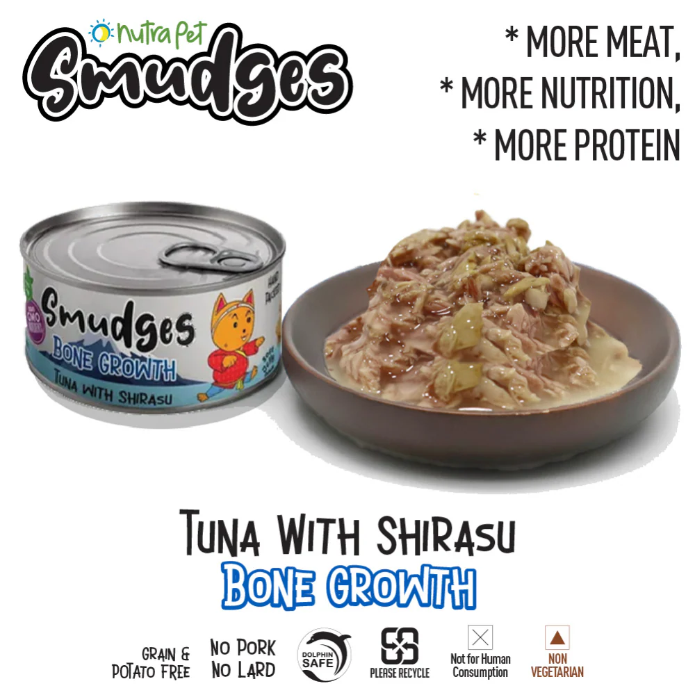 Smudges Tuna Flakes with Shirasu in Soft Jelly Adult Cat Wet Food - Image 2