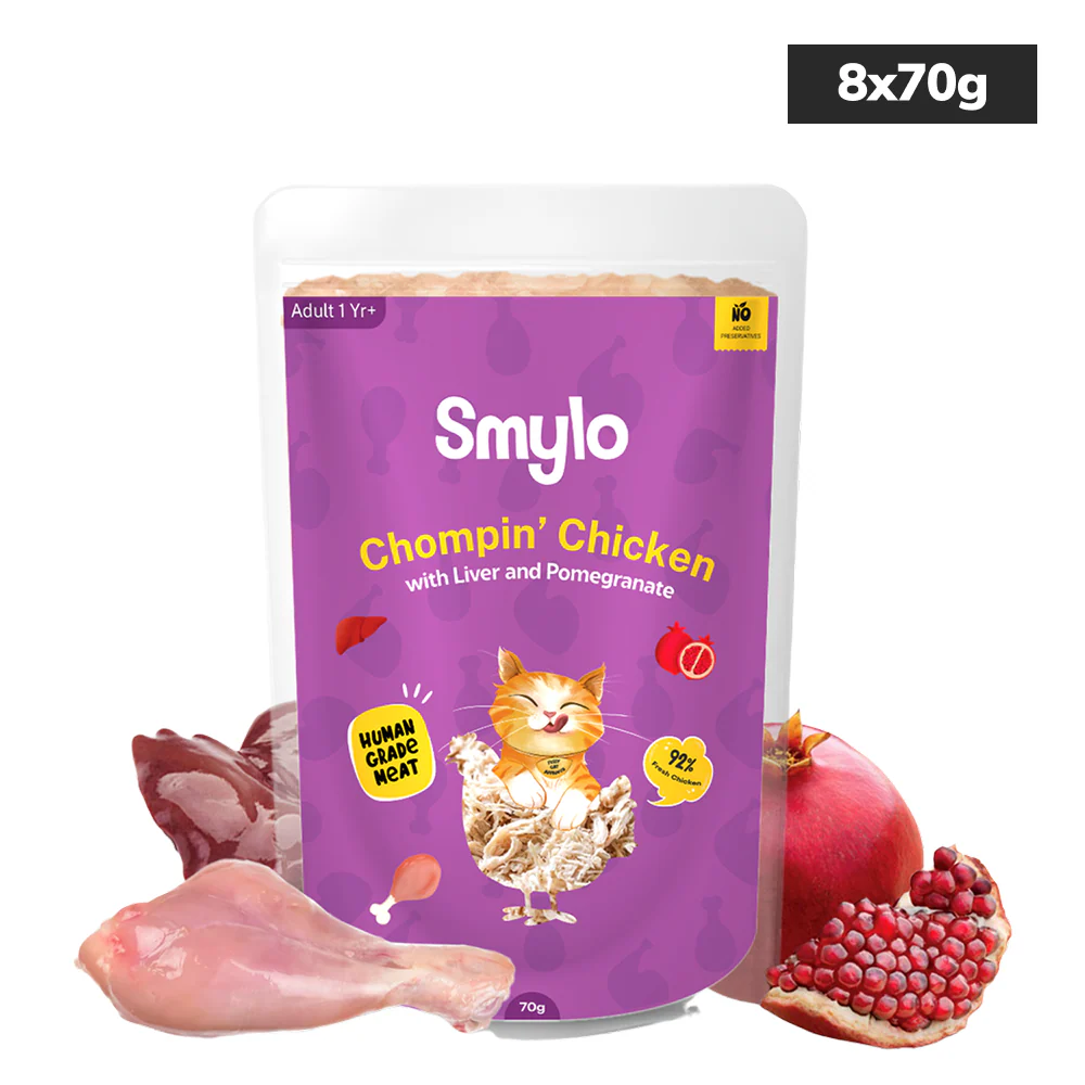 Smylo Adult Chicken & Liver, Pomegranate, Fresh & No-Preservative Wet Cat Food - Image 13