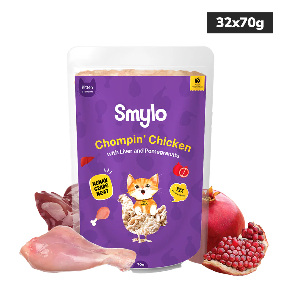 Smylo Kitten Chicken & Liver, Pomegranate, Fresh & No-Preservative Wet Cat Food - Image 15