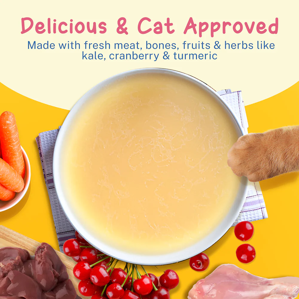 Smylo Hydration Rich Chicken with Carrot, Kale and Cranberry Bone Broth for Cats - Image 2