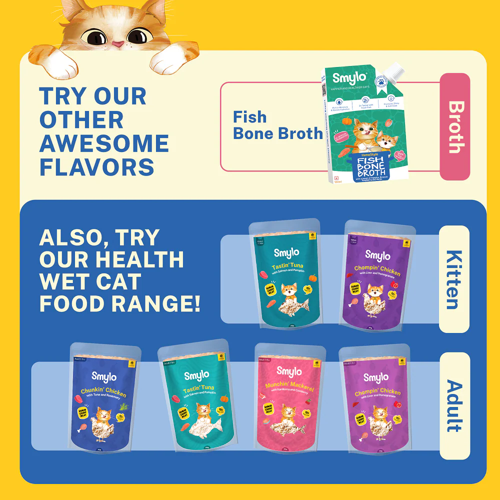 Smylo Hydration Rich Chicken with Carrot, Kale and Cranberry Bone Broth for Cats - Image 7