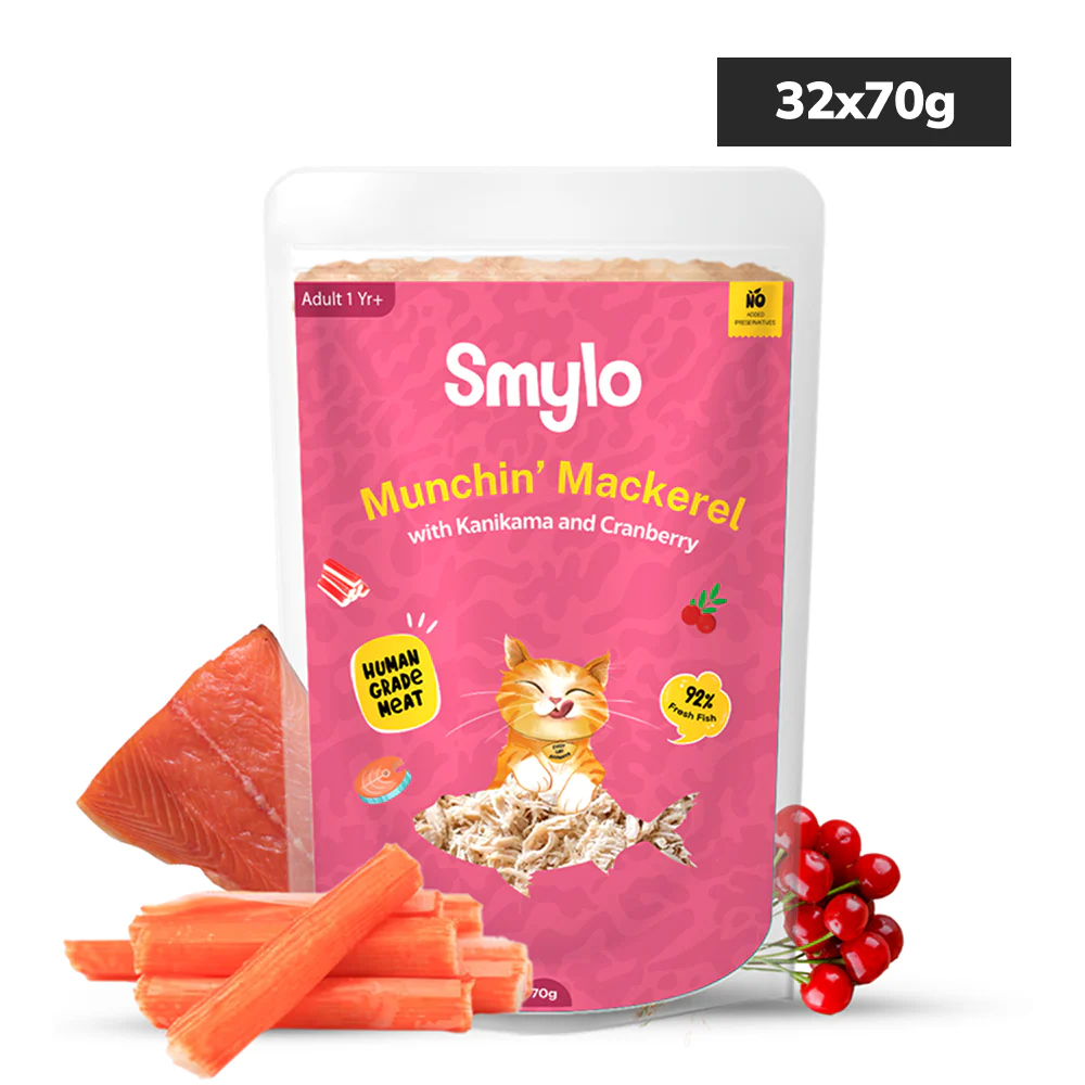 Smylo Adult Mackerel Kanikama & Cranberry, Fresh & No-Preservative Wet Cat Food - Image 13