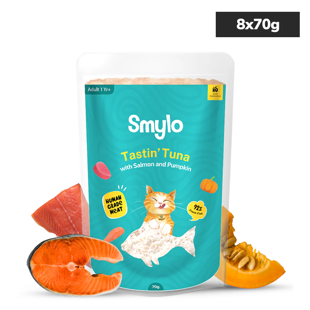Smylo Adult Tuna Salmon & Pumpkin, Fresh & No-Preservative Wet Cat Food - Image 12
