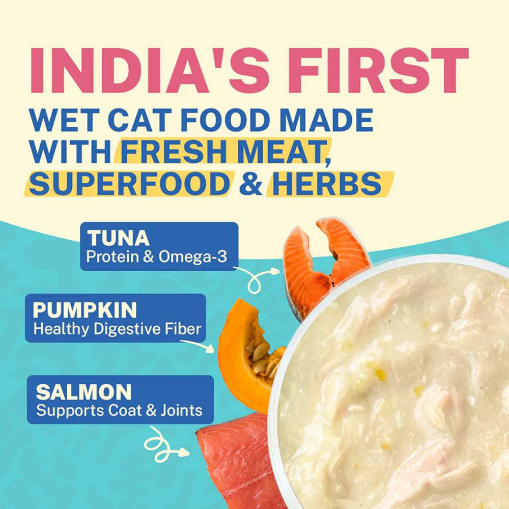 Smylo Adult Tuna Salmon & Pumpkin, Fresh & No-Preservative Wet Cat Food - Image 3