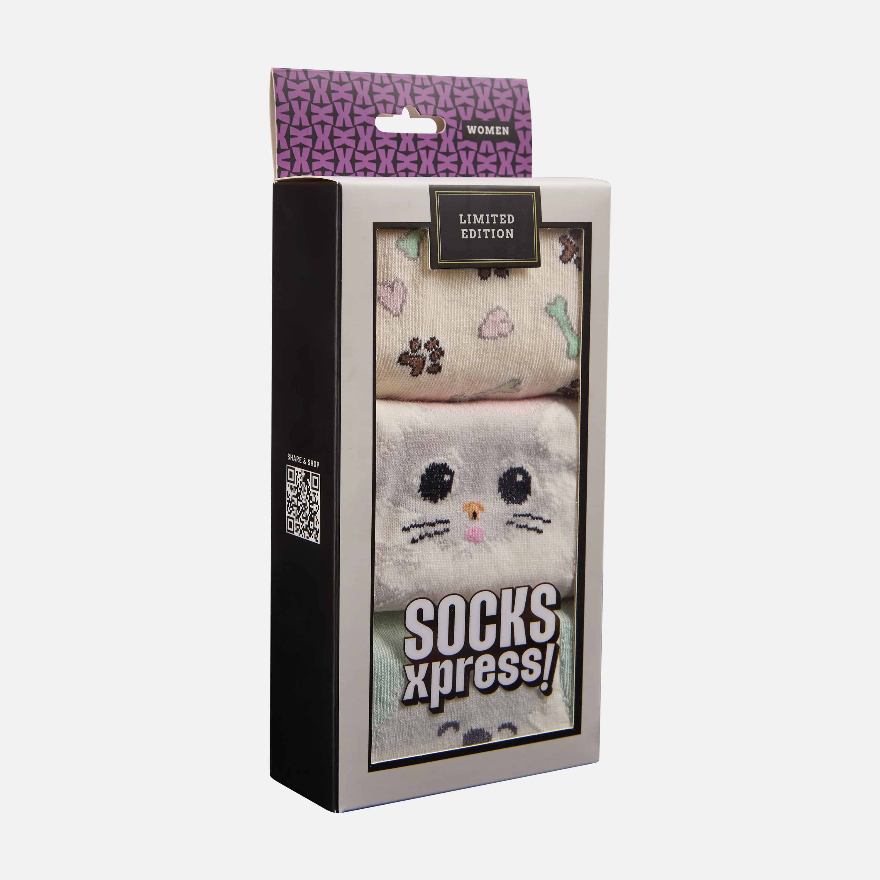SocksXpress Limited Edition Pet Lover Themed Ankle Socks for Women (Pack of 3) - Image 2