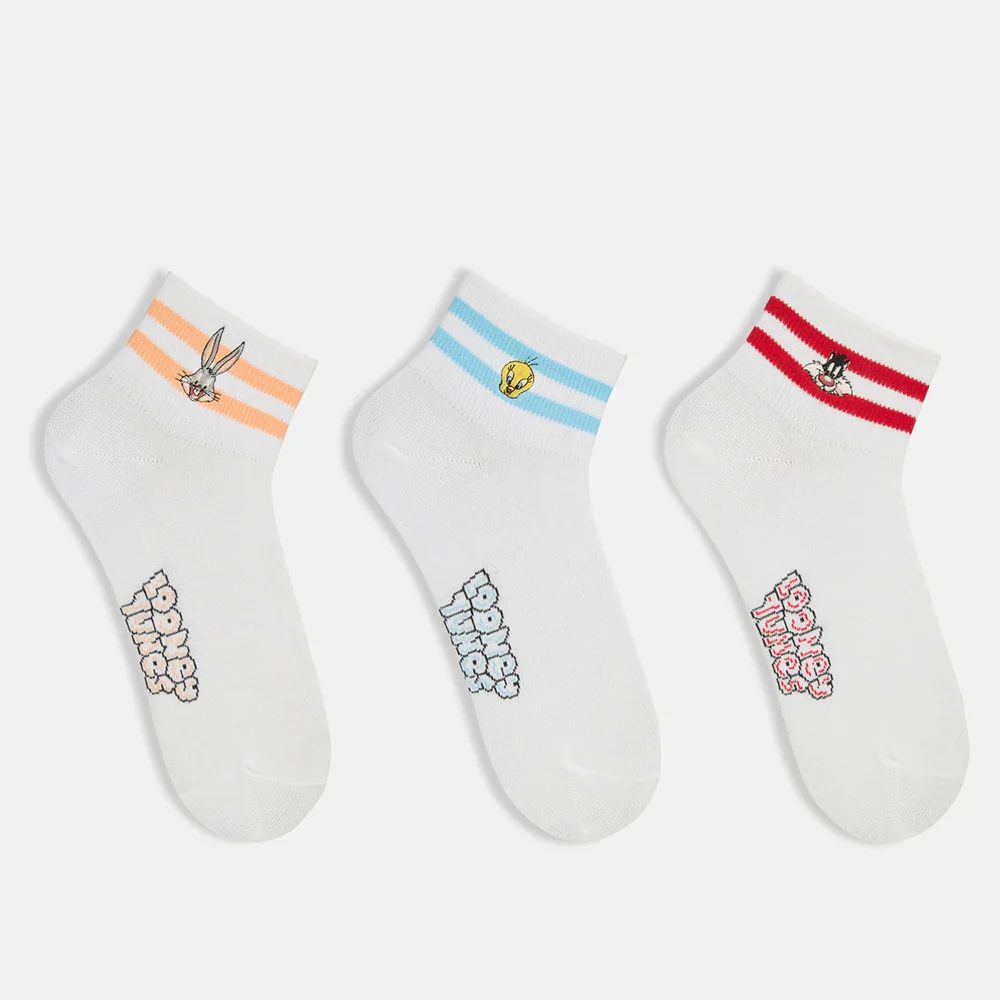 SocksXpress Looney Tunes Cartoon High Ankle Socks for Women (Pack of 3)