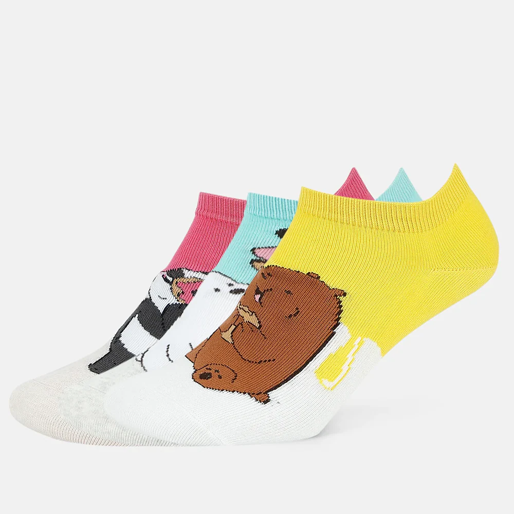 SocksXpress We Bare Bears Themed Ankle Socks for Women (Pack of 3) - Image 3