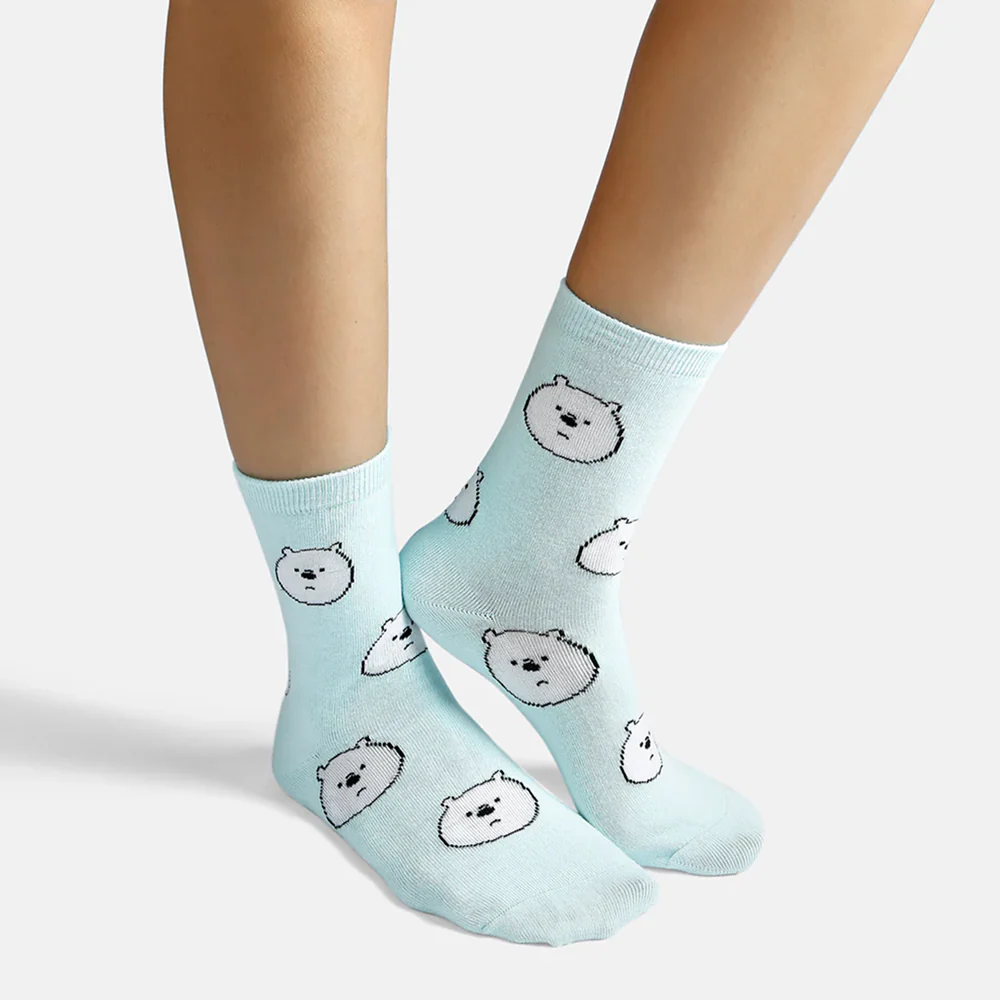 SocksXpress We Bare Bears Themed Crew Socks for Women (Pack of 3) - Image 5