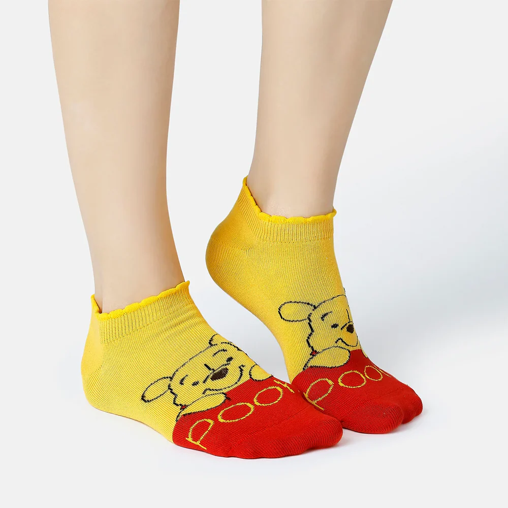 SocksXpress Winnie The Pooh Themed Ankle Socks for Women (Pack of 3) - Image 4
