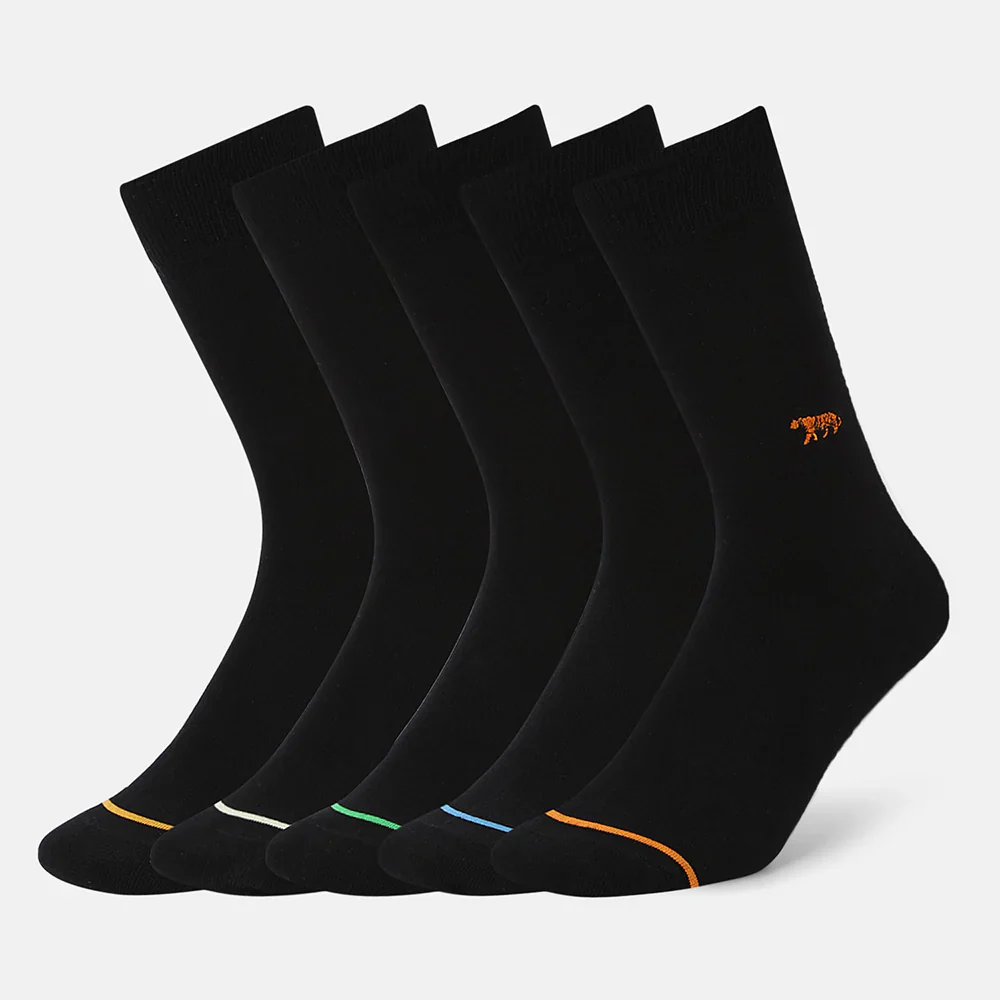 SocksXpress WWF India Themed Formal Crew Socks for Men (Pack of 5) - Image 3