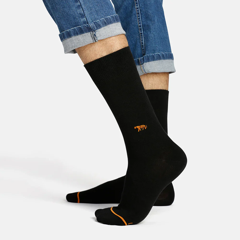 SocksXpress WWF India Themed Formal Crew Socks for Men (Pack of 5) - Image 4