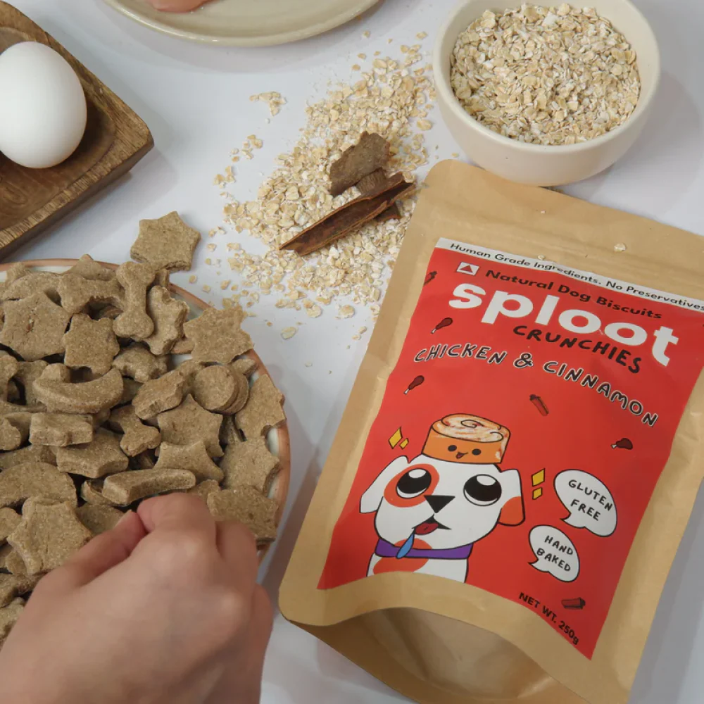 Sploot Crunchies Chicken and Cinnamon 100% Human Grade Biscuits Dog Treats - Image 8