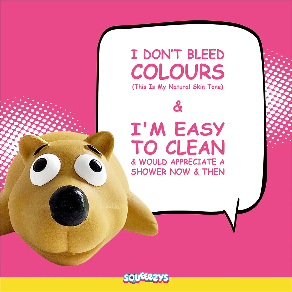 Squeeezys Latex Little Bear Squeaky Chew Toy for Dogs (Brown) - Image 8