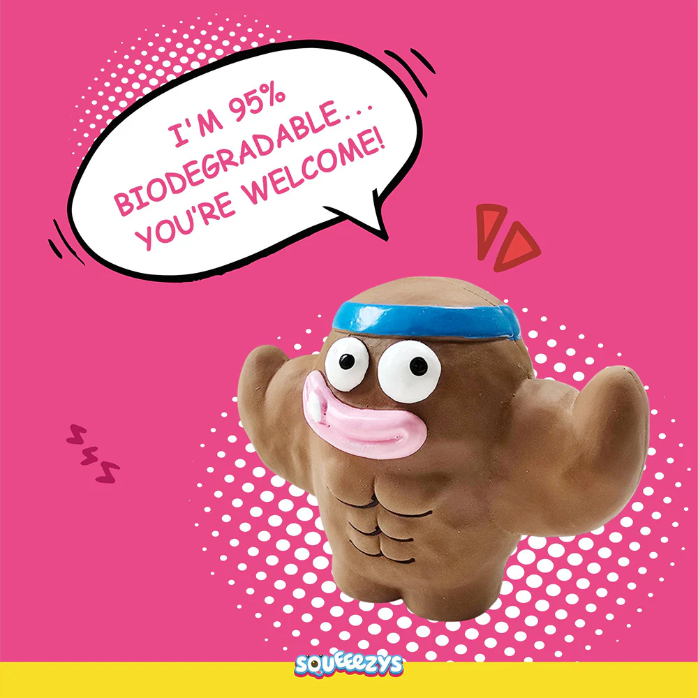 Squeeezys Latex Monster Squeaky Chew Toy for Dogs (Brown) - Image 8