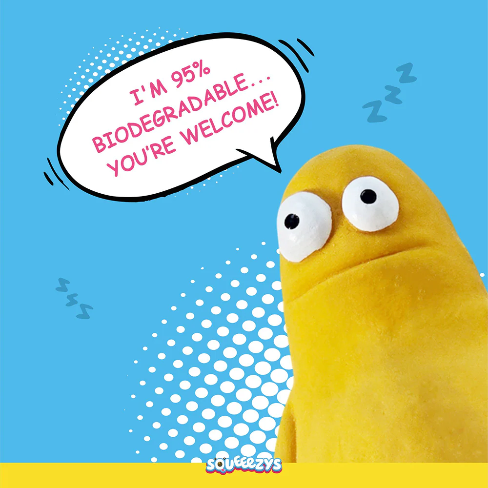 Squeeezys Latex Monster Squeaky Chew Toy for Dogs (Yellow) - Image 8