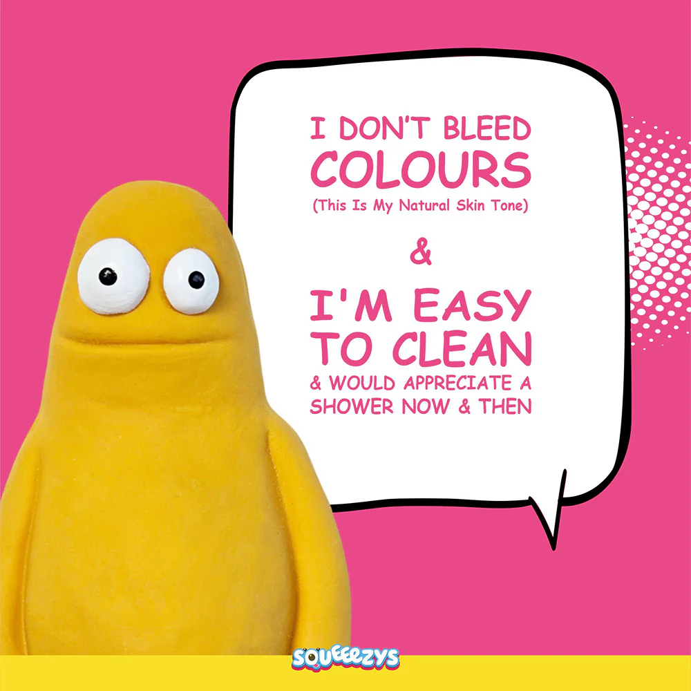 Squeeezys Latex Monster Squeaky Chew Toy for Dogs (Yellow) - Image 9