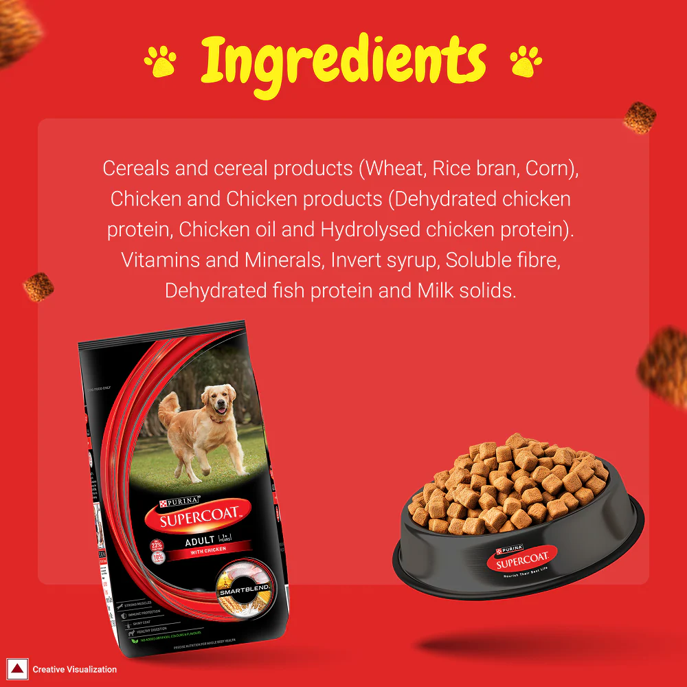 Purina SuperCoat with Chicken Smartblend Adult Dog Dry Food (1+ Years) - Image 3