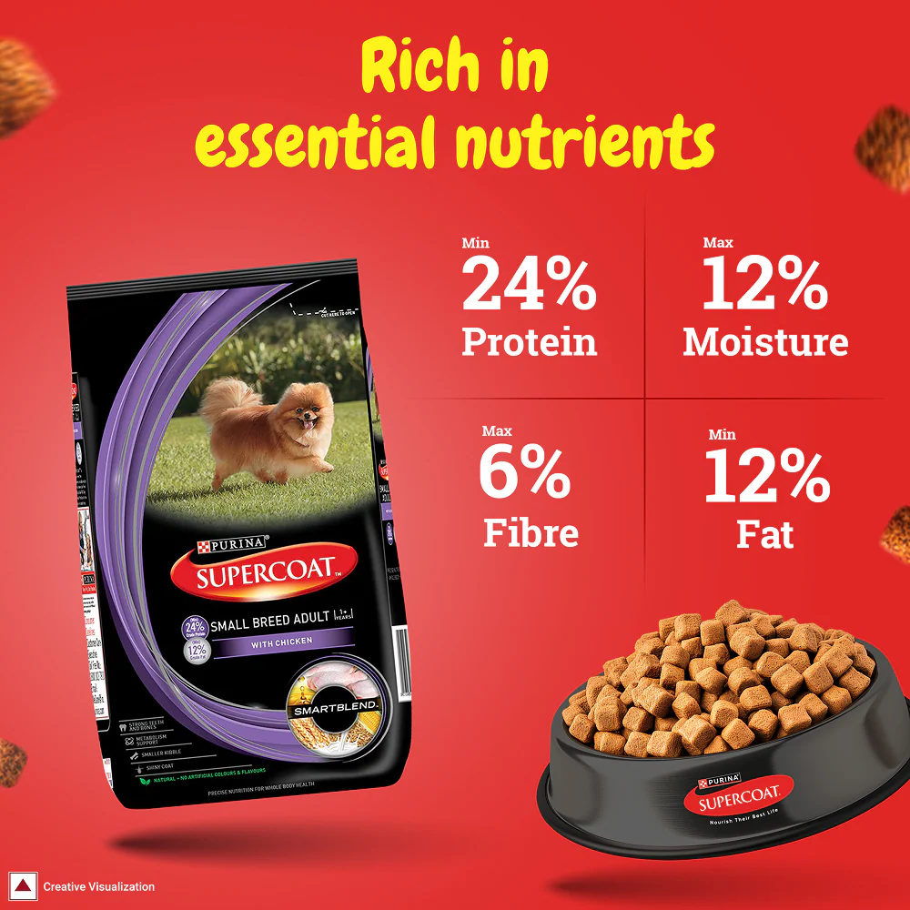 Purina SuperCoat Chicken Adult Small Breed Dog Dry Food - Image 3