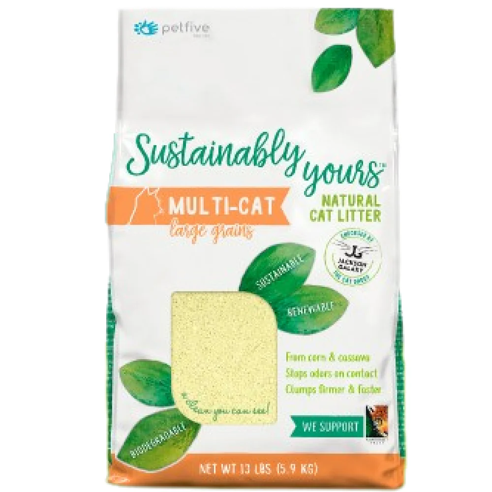 Sustainably Yours Multi Cat Unscented Large Grains Cat Litter - Image 11