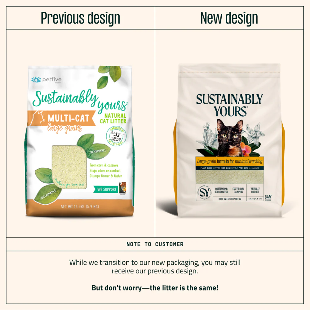 Sustainably Yours Multi Cat Unscented Large Grains Cat Litter - Image 4