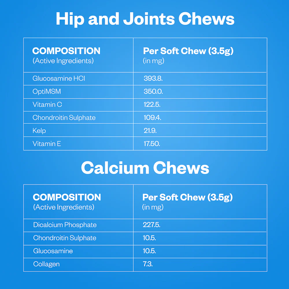 TailsAlive Hip & Joint and Calcium Chicken Flavor Soft Chews Supplements Combo for Dogs - Image 4